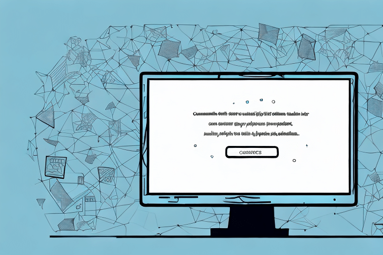 An illustration of a computer screen displaying a login page with a Continue button is featured. The background showcases abstract geometric patterns and icons connected by lines, hinting at a digital network. A subtle nod to Error 3700 adds a layer of intrigue against the light blue backdrop.