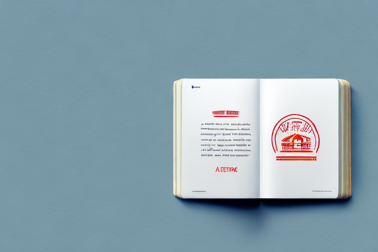 An open book on a light blue surface, with a red circular stamp gracing the right page. The left page showcases text in a stylized, decorative font. This minimalist composition highlights the allure of books, reminiscent of discovering hidden treasures amidst soaring shipping rates.