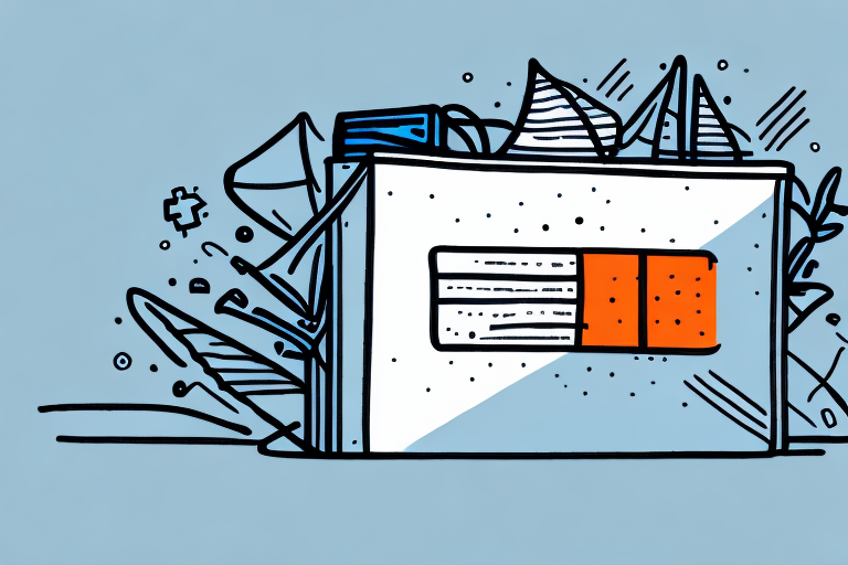 A stylized illustration of a computer or data storage device incorporates abstract elements reminiscent of a FedEx schedule. It features a rectangular block with a red section and protruding lines, capturing the dynamic flow of holiday shipping against a light blue background.