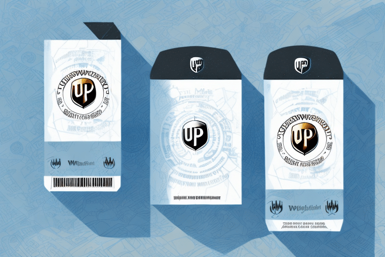 Image of three white and blue product packaging designs for WeightWorld with a shield logo featuring UP in the center. Each package details nutritional supplements, highlighting their unique benefits. The difference lies in the meticulous design, ready for UPS WorldShip Prepaid delivery.