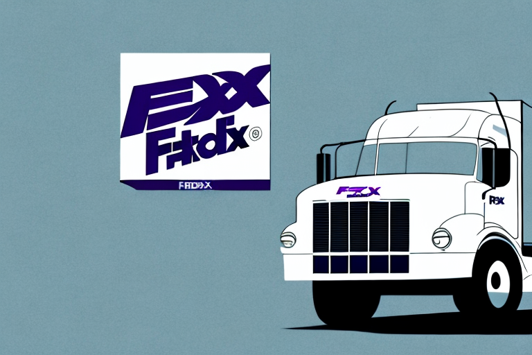 Illustration of a white truck with a black grille and side mirrors, featuring a stylized purple FXX logo reminiscent of FedEx branding. A matching FXX Fxdx logo appears to the left against a blue background, capturing the essence of efficient shipping rates.