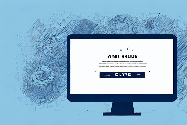 A computer screen displays jumbled letters and symbols resembling a CAPTCHA code against a backdrop of abstract geometric patterns on a blue background, reminiscent of troubleshooting a rate error in UPS Worldship.