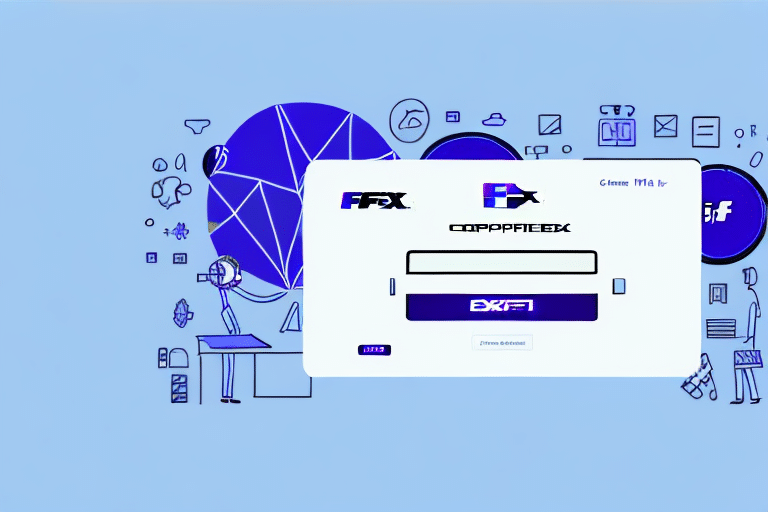 A stylized, futuristic interface depicting a login screen against a blue background helps users navigate security code problems efficiently. Abstract icons and symbols surround the main screen, which has input fields and buttons labeled in bold white and purple text.