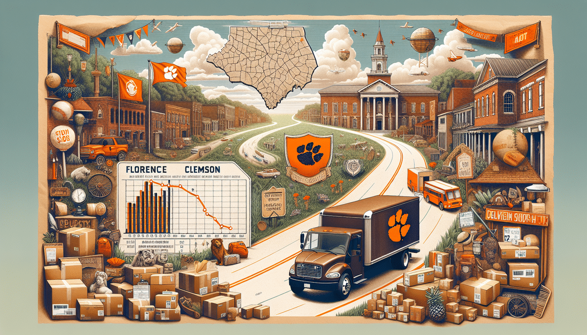 Comparing Small Package Shipping Rates from Florence, SC to Clemson, SC via UPS