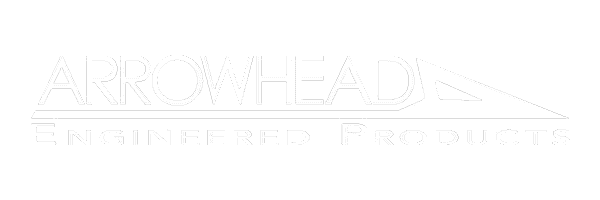 Arrowhead Engineered Products logo with stylized text and an arrow graphic incorporated into the word Arrowhead.