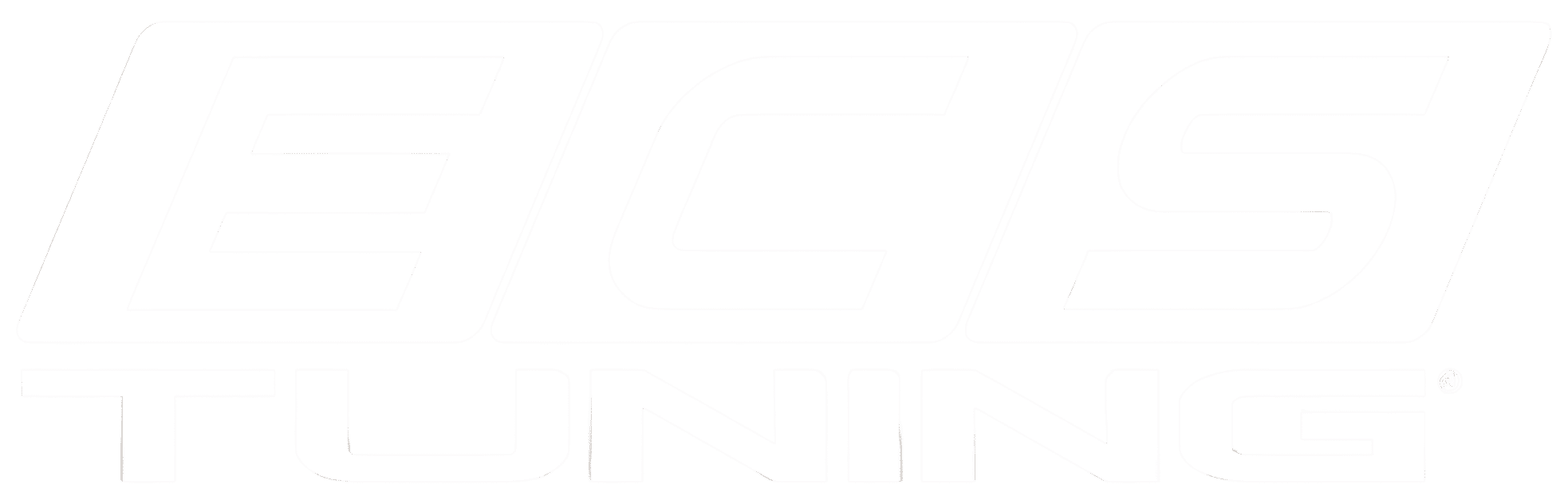 ECS Tuning logo featuring large, bold, stylized letters ECS above the word TUNING in all caps, set against a transparent background.