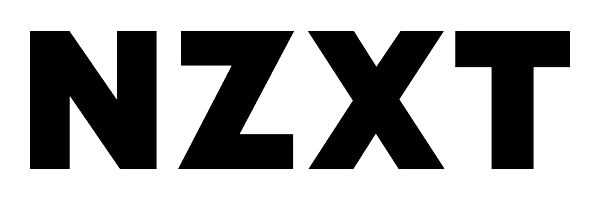 The image displays the NZXT logo in bold, black capital letters on a light gray background.